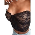 thumbnail image 4 of Liacowi Women Sexy Crop Top See-through Lace Backless Tube Top, 4 of 5