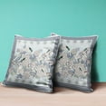 thumbnail image 4 of 20x20 Gray Purple Brown Green Bee Blown Seam Broadcloth Animal Print Throw Pillow, 4 of 5