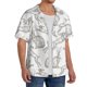 thumbnail image 2 of Fotbe Hand Drawn Rabbit Camisa Estampada de Manga Corta para Hombre, Casual de Verano, Estilo Playero, Sin Arrugas-Small, 2 of 5