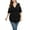 Black, variant on Daystry Plus Size Tops for Women Sexy Empire Waist Dressy Cold Shoulder Short Sleeve Shirts Purple-3X