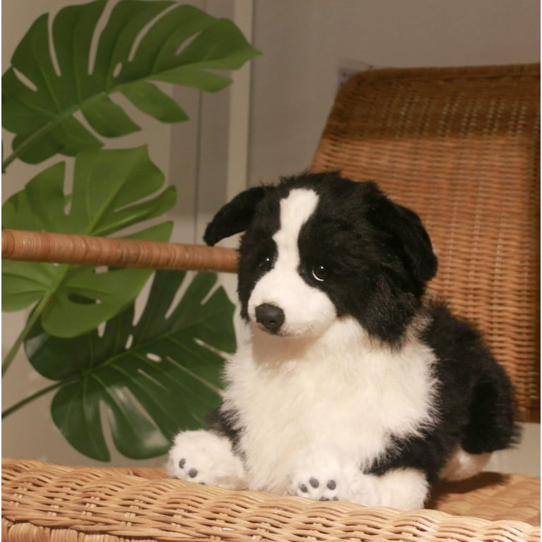 Chongker Stuffed Animals Plush Puppy Border Collie Handmade Realistic Toy Dog Cuddly Plush Dog Companion Pet Gifts for Kids Dog Lover Birthday Anniversary Walmart