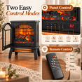 thumbnail image 5 of Fireplace Heaters for Inside, Seizeen 1500W Portable Space Heater, 18'' Electric Heater with Remote Control, 64F to 82F Temperatur Adjustable, Shutoff Safety Protection for Home Room, 5 of 9