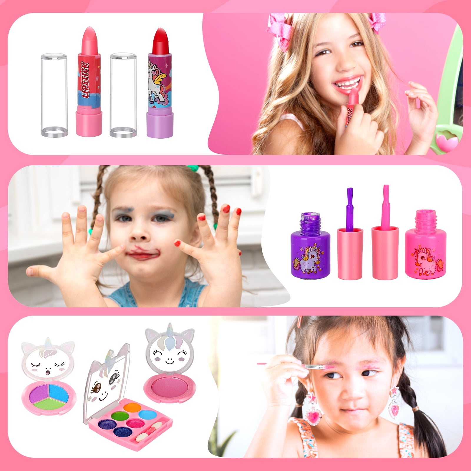 Kids Makeup Kit for Girls Camera styling, Real Washable Makeup Set for Kids  Girls,Birthday Gift Toy for Toddler Kid Girls Little Girl Princess Play  Make Up Gift for Girls Children Age 4