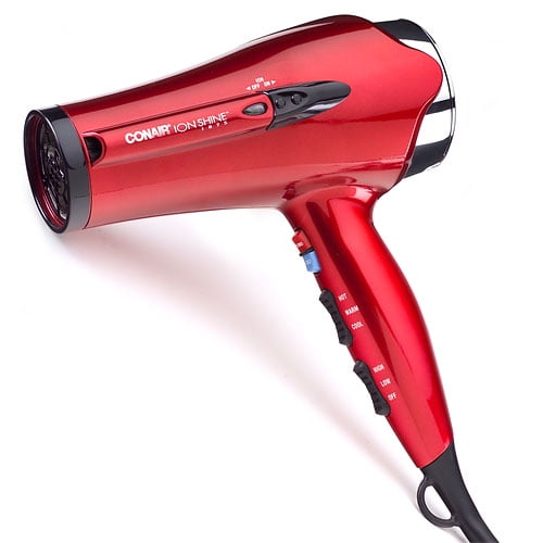 Conair Ion Shine 1875 W Red DoublePort Ionic Turbo Hair Dryer