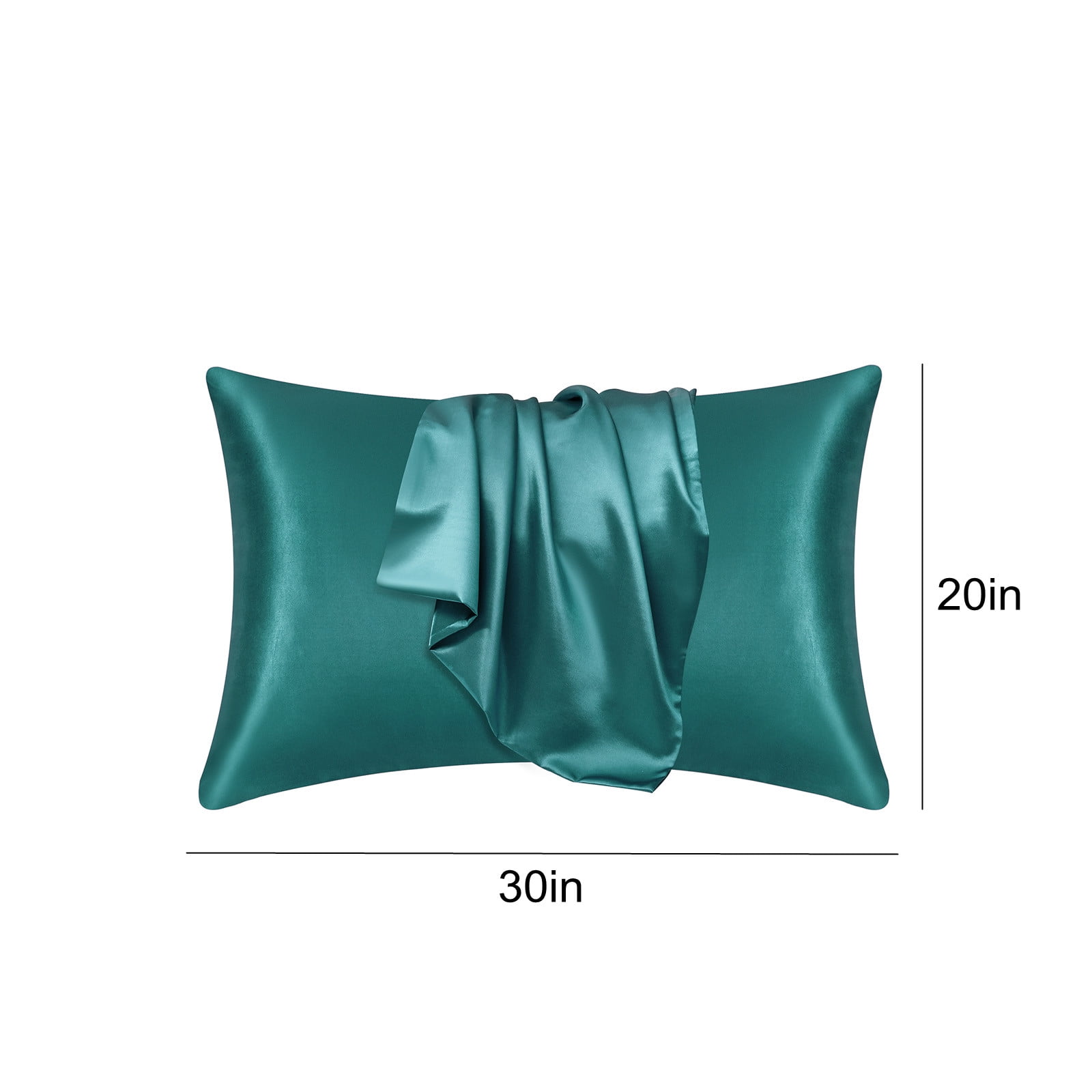 Hvmvliv Silk Pillowcase Satin Pillowcase Pillowcases Standard Size Set of 2 Luxury and Soft Satin Pillowcovers 2 Pack (20x30 Inches) Blue