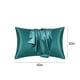 thumbnail image 3 of Funda de almohada de satén para cabello y piel, juego de 2 fundas de almohada de tamaño estándar y paquete de 2 fundas de almohada de satén suave (50,8 x 76,2 cm), 3 of 7