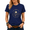 Navy Blue, variant on Women's Bohemian Celestial Graphic V-Neck Short Sleeve T-Shirt Purple Standard Fit Everyday Top