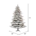 thumbnail image 3 of Vickerman 7.5' x 60" Flocked Kiana Christmas Tree, Low Voltage LED Warm White Lights., 3 of 6