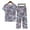 Multicolor 2, variant on Women's Cotton Linen Two Piece Set Summer Loose Casual Round Neck Short Sleeve Pajama Set Printed Tops Lounge Outfits Sets Multicolor XXXXXL