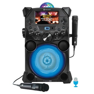 Singing Machine Shine Duets with Voice Assistant Bluetooth Stand Alone  Karaoke Machine, SML2250, Black