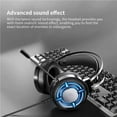 thumbnail image 2 of 7 Light Colors LED Game Headphone Comfortable Headset With Mic For PC Laptop Videogames No.01, 2 of 8