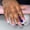 A2, variant on YTTAL Buy 2 Get 1 Free Press On Nails, Blue & White Character Themed Long Square Fake Nails, Reusable False Nail Kit with Jelly Glue & File