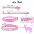 thumbnail image 6 of Rhinestone Cat Collar Breakaway with Bell Safety Buckle, Adjustable Diamond Girl Boy Kitty Cute Comfy Collar for Kitten Tiny Little Pets Rabbits, 6 of 6