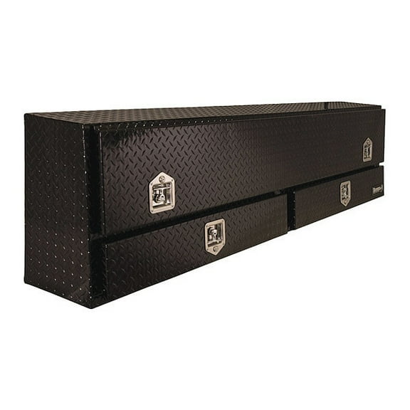 Buyers Products B83-1725641 72 in. Black Diamond Tread Aluminum Contractor Truck Box with Drawer