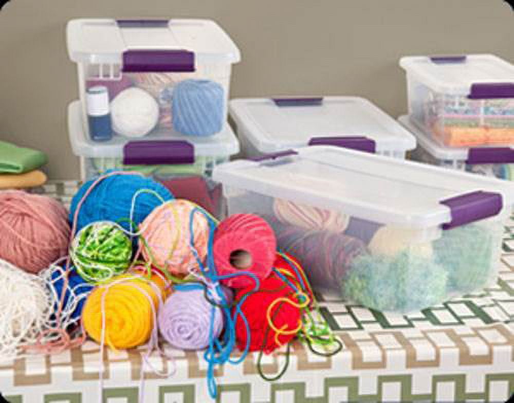 Sterilite 17531712 15-Quart ClearView Latch Box Storage Tote Container