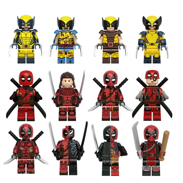 Figuras de Bloques de Construcción de Héroes – Set de 12 Mini Figuras de Acción de Plástico ABS para Niños y Coleccionistas