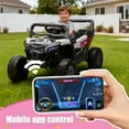 thumbnail image 7 of Xuanlur 12V 4.5AH Ride on UTV for Kids, Electric Car w/Parents Control & App Control, 25W*2 Motors Battery Powered w/Slow Start, Swing Function, Lights, Music, Ride on Toy for Kids Aged 3-6, Black, 7 of 7