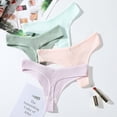 thumbnail image 3 of Tangas sexis de algodón puro para mujer, ropa interior femenina, pantalones en T de color liso a la moda, bragas con rosca para mujer, 12 unidades, 3 of 5