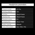 thumbnail image 3 of Audífonos L21pro TWS inalámbricos compatibles con Bluetooth impermeables con micrófono (rosa), 3 of 8
