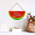 thumbnail image 2 of Eveokoki Watermelon Door Sign Hello Summer Door Hanger Wood Front Door Wreath Decor Wall Hanging Housewarming Gift Home Decor, 2 of 5