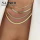 thumbnail image 4 of Collar de cadena de serpiente de acero inoxidable SUNIBI 316L para mujer gargantilla Espiga color dorado, 4 of 4