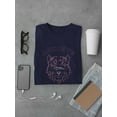 thumbnail image 3 of Wolf Head Lineart T-Shirt Men -Image by Shutterstock, Male Medium, 3 of 4