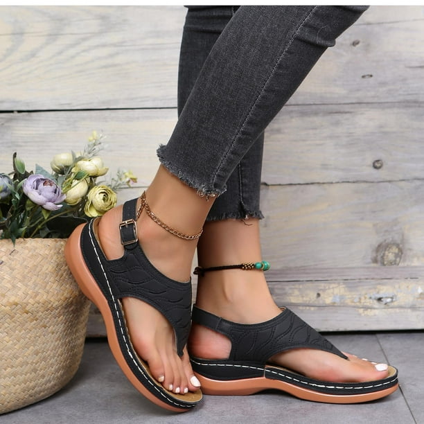 SMihono Womens Sandals Flip Flops with Arch Support High Increased Platform  Sandals for Women Dressy Summer Orthotic Sandals Cushion FootBed Comfort  Wedge Sandals for Women, Up to 65% off! 