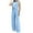 Sky Blue z2, variant on jobturf Womens 2 Piece Outfits 2024 Classic Button Down Sleeveless Blazer Vest Wide Leg Pant Sets Casual Matching Set Business Suits