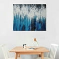 thumbnail image 2 of Nawypu Abstract Teal Canvas Wall Art Turquoise Abstract Painting Teal and Grey Picture Wall Decor Blue Teal Artwork Navy Blue White Gray Abstract Painting Teal and Silver Abstract Painting, 2 of 4