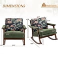 thumbnail image 2 of Timbernest Rocking Chair, Accent Reading Armchair for Living Room, Bedroom, Sunroom, Antique Green, 2 of 9