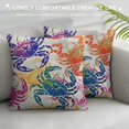 thumbnail image 3 of Sea Animals Fluffy Throw Pillow Cushion Cover, Crabs in Lively Colors Graphic Oceanic Animal Lobster Underwater Wildlife, Decorative Square Accent Pillow Case,, Multicolor, 3 of 5