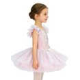 thumbnail image 3 of inlzdz Tutu Girls Dance Competition Dress Gymnastic Skirt Pink 110, 3 of 6