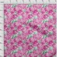 thumbnail image 4 of oneOone Cotton Jersey Fuschia Pink Fabric Leaves & Lemon Quilting Supplies Print Sewing Fabric By The Yard 58 Inch Wide, 4 of 6