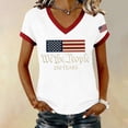 thumbnail image 2 of Summer Tops for Women 250Th Anniversary Print V Neck T Shirt 250Th Anniversary Tshirt Patriotic Tee on Sale, 2 of 6