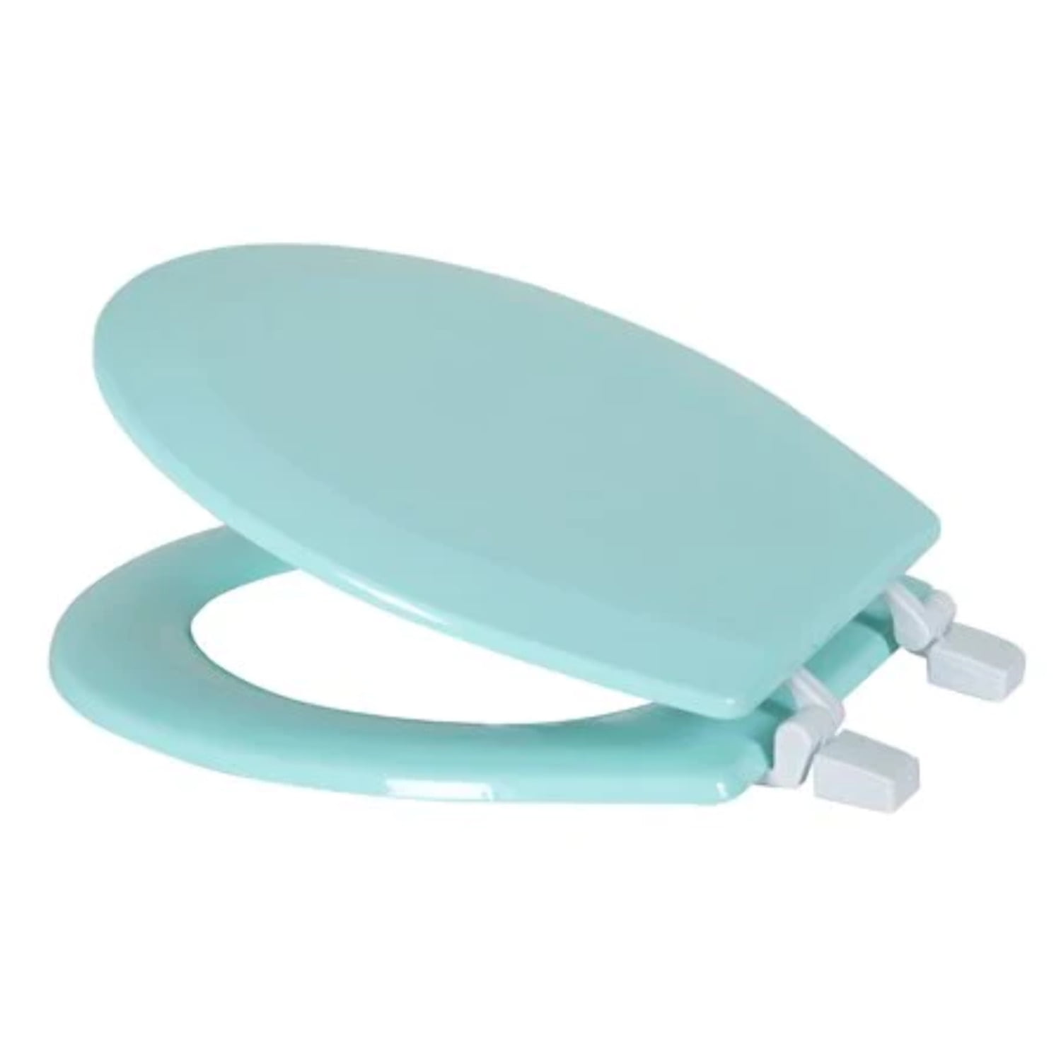 Dream Bath Beveled Edge Heavy Duty Round Toilet Seat with non-slip seat and quick-attach easy install hardware, MDF Mint