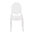 thumbnail image 5 of Emma + Oliver Set of 4 Multifunctional Transparent Polycarbonate Resin Stacking Accent Chair with Extra Wide Seat for Vanity, Dining Room, Bedroom & Outdoor Events, 5 of 13