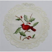 Sinobrite H9368-008 8 in. Cardinal on Holy Doily
