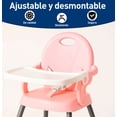 thumbnail image 4 of Silla Periquera Para Bebe Alta Plegable Portatil 3 En 1 Modelo Rosa, 4 of 4
