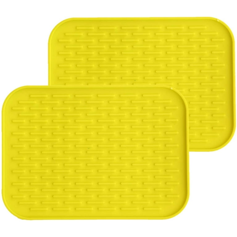 2pcs Silicone Dish Drying Mat Mat Heat & Resistant Mat Easy Clean Dishwasher  Safe Eco-Friendly 