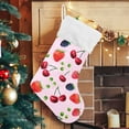 thumbnail image 4 of SKYSONIC Strawberry Christmas Stocking Personalized Large Candy Stocking Hanging Gift Xmas Stockings Decoration for Family Holiday Party Ornaments Decor Fireplace, 4 of 7