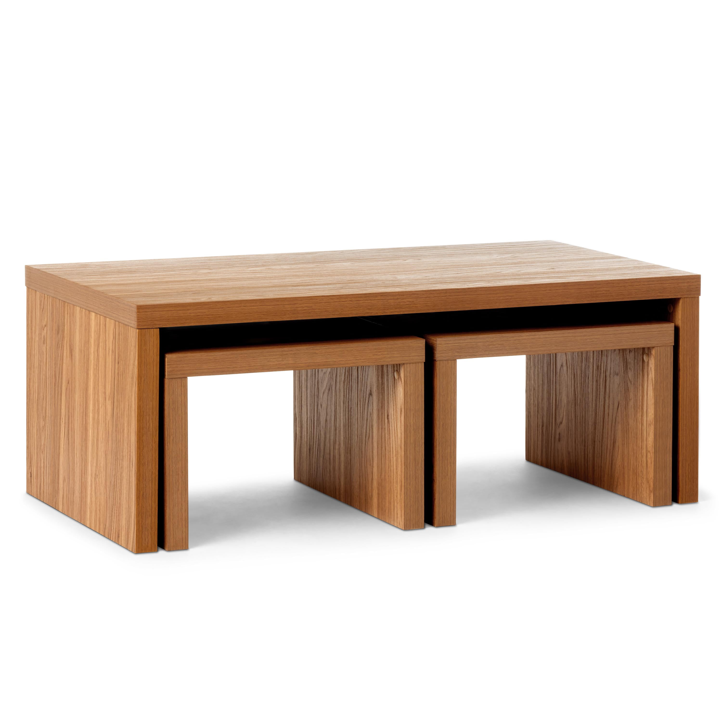 Mainstays Multi-Use Coffee and End Table Set, Warm Walnut Finish