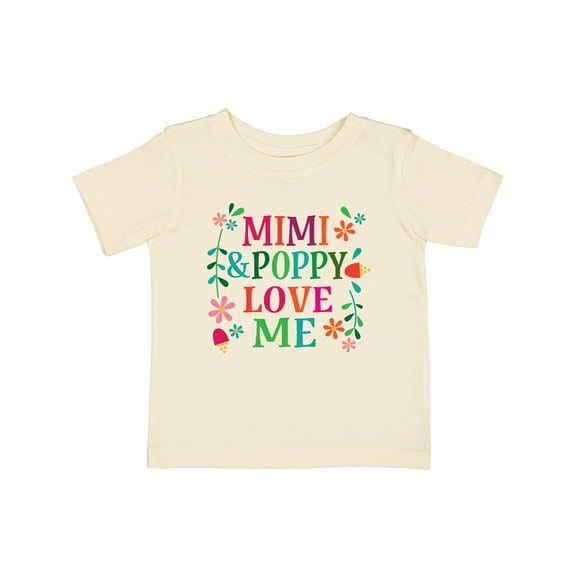 Inktastic Mimi and Poppy Love Me Granddaughter Girls Baby T-Shirt