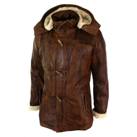 Brown Long Coat For Men Safari Coat For Men Long Coat With Fur Hood Mens Long Jacket With Hood Long Winter Jacket Mens Brown Overcoat Mens size XL