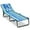 Blue&Green, variant on Costway Beach Chaise Lounge Chair with Face Hole Pillows & 5-Position Adjustable Backrest Blue & Green