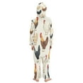 thumbnail image 3 of Soft Big Kids Onesie Pajamas Cozy Loose-Fit Jumpsuits for kids with Pockets for Christmas Lounge & Play Chickens Pattern, 3 of 8