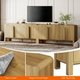 thumbnail image 6 of Set of 2 Sideboard Buffet with Storage, Modern 126" Wood Credenza with Doors and Adjustable Shelves for Kitchen，Living Room, 6 of 9