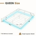 thumbnail image 4 of Floating Bed Frame Queen Size Metal Platform Bed with LED Lights for Bedroom, No Box Spring Needed, White, 4 of 8