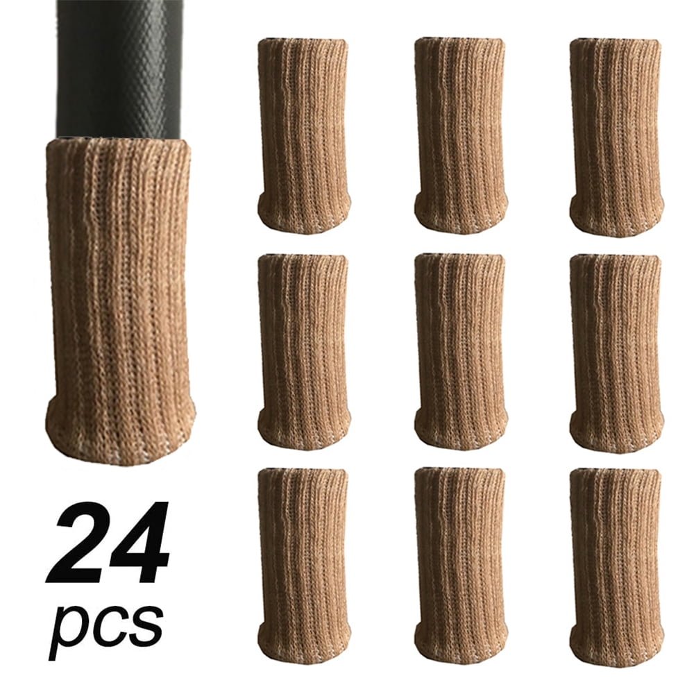 24pcs Floor Protectors Non Slip Chair Leg Feet Socks Covers Furniture Caps Set 