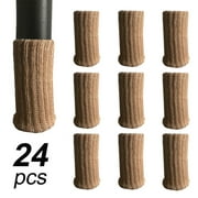 24PCS Furniture Pads High Elastic Floor Protectors Non Slip Chair Leg Feet Socks Covers Furniture Caps Set, Fit Diameter From 1" To 2",Knitted Furniture Pads