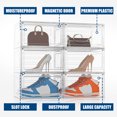 thumbnail image 2 of Stelive 6PCS Shoe Display Box Shoe Box Storage Container Stackable Shoe Storage Box 33.4x27.5x22.3cm, 2 of 12